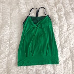 Lululemon Green Tank with build in bra